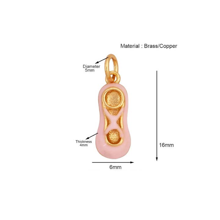 Petite Ballet Slipper Charm ~ Deep South Originals for wholesale by Deep South Originals Inc.