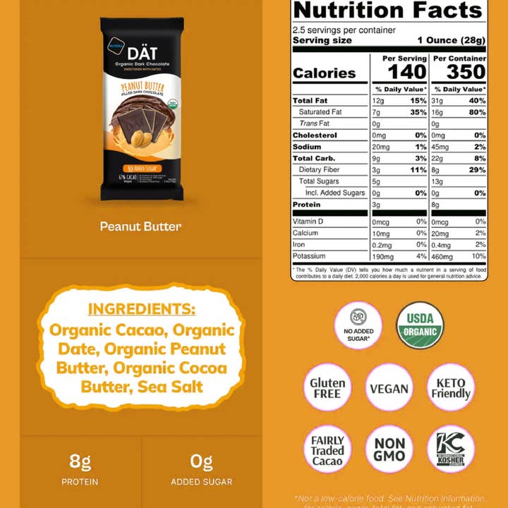 NUTSÓLA - Wholesale Chocolate Bar - Peanut Butter Dark Chocolate 2