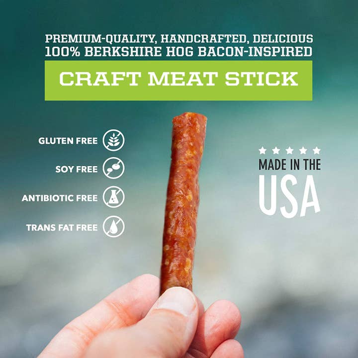 Big Fork - Wholesale Jerky - Craft Pork Snack Stick - Thai Green Curry - 80 Sticks