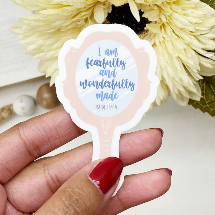 Who God Says You Are Mirror Bible Verse Sticker - Waterproof for wholesale by Dear Bold Believer
