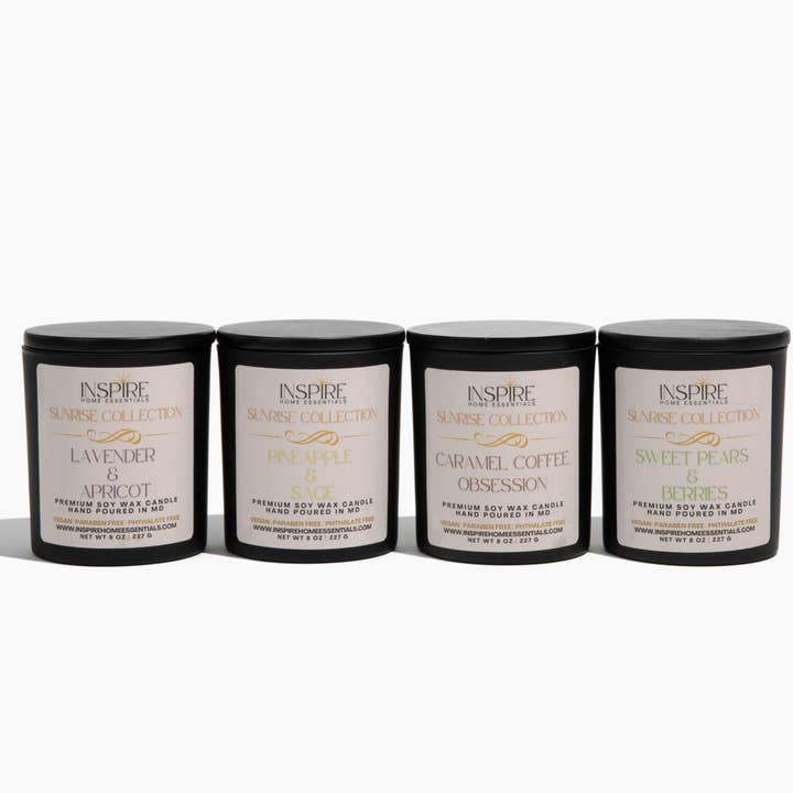 Inspire Home Essentials - Wholesale Jar/Filled Candle - Candle Bundle - Sunrise Collection1