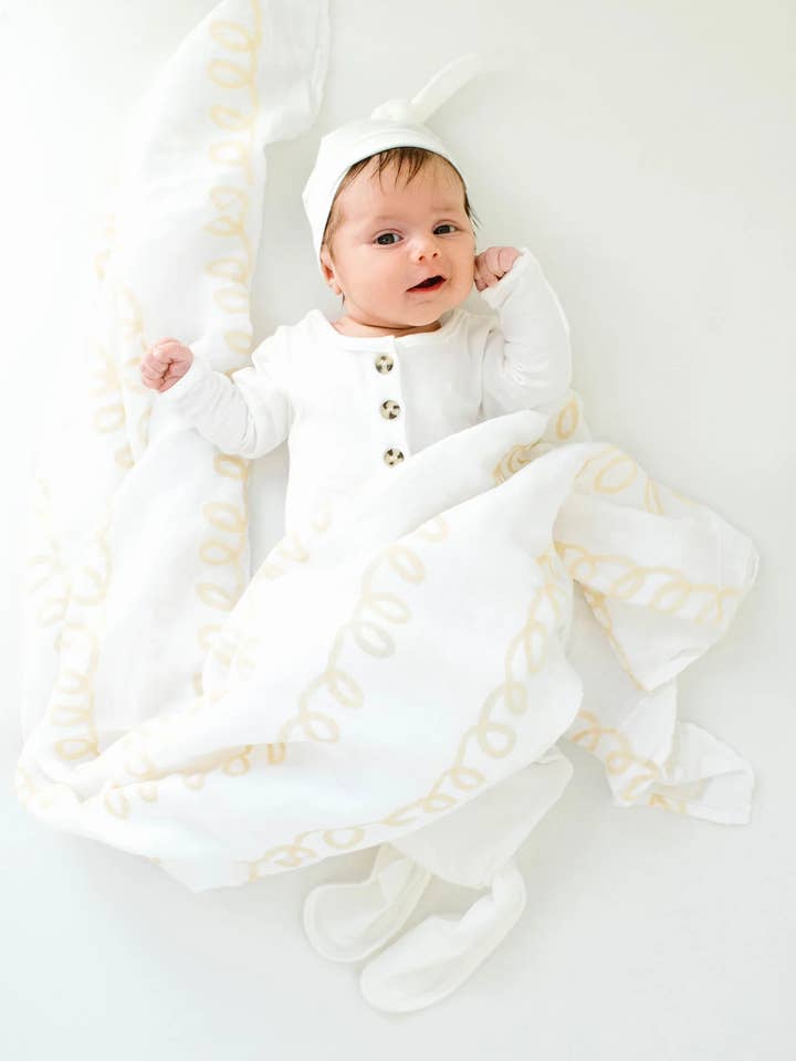 Fawn & Foster - Venta al por mayor Mantita - Bebé - Manta de Recepción de Gasa de Muselina Orgánica | Haven2