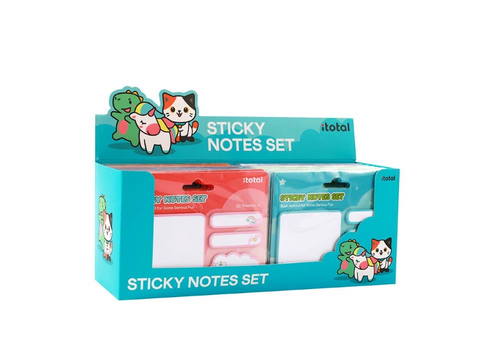 I-Total, I-Drink - Vendita all'ingrosso Post-it - Sticky Memos Assortiti  Display 72 Pz0