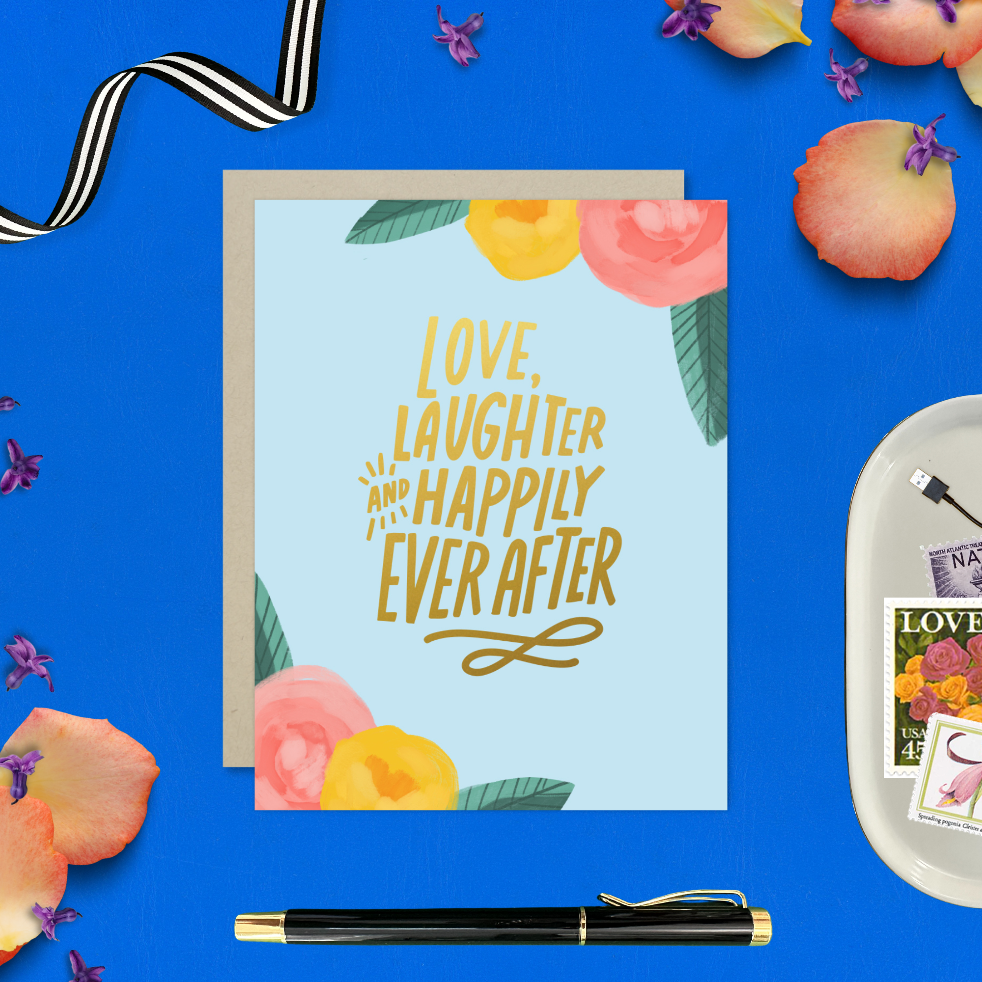 Barone and Co. – wholesale Bröllopskort – Kärlek Skratt Lyckligt Bröllopskort2