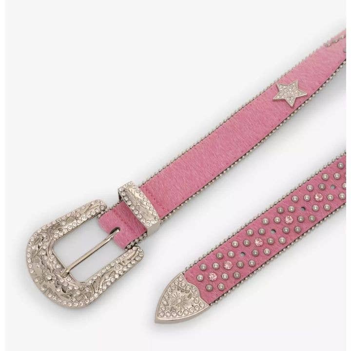 Pink Star Bling Rhinestone Belt for wholesale on Faire
