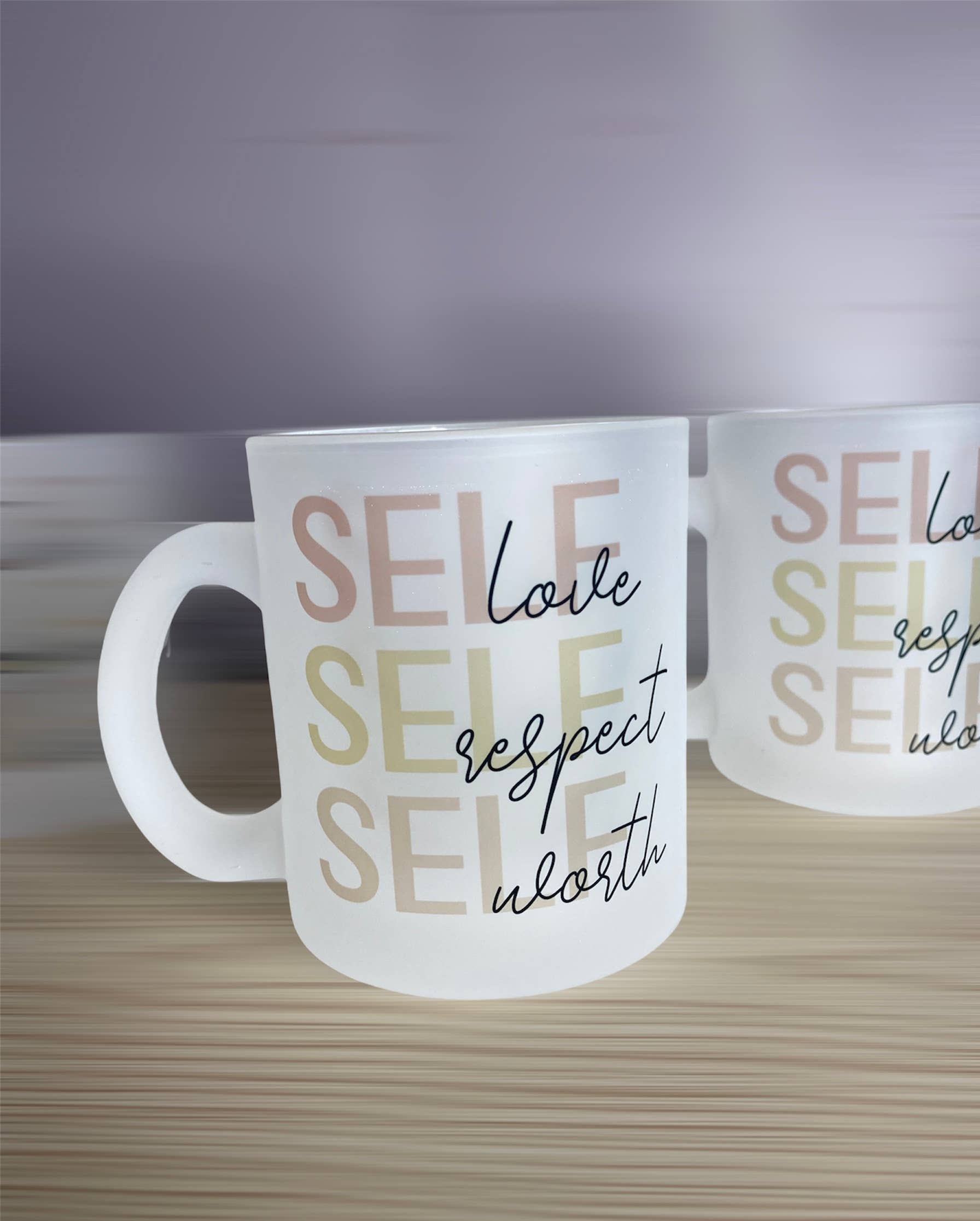 D2JCrafts - Wholesale Coffee Mug - Self Love, Self Respect, Self Worth,Frosted Coffee Mug2
