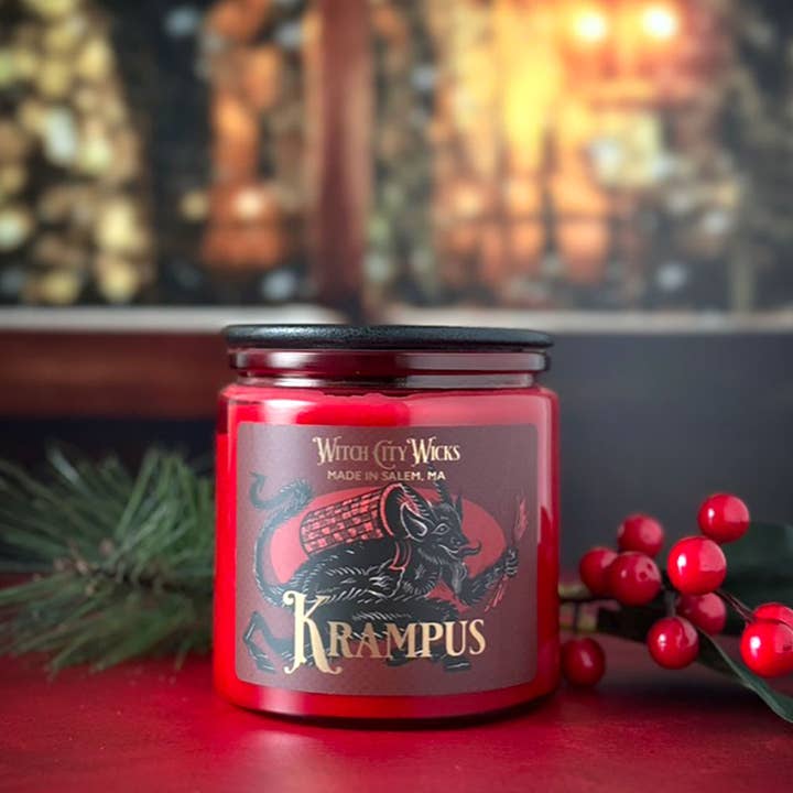 Witch City Wicks - Wholesale Jar/Filled Candle - Krampus christmas holiday candle1