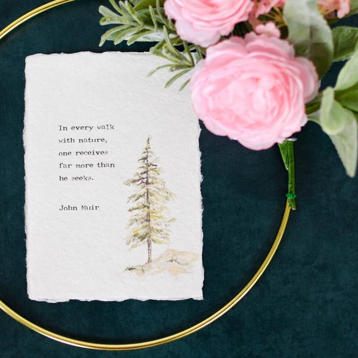 Alison Rose Vintage - Wholesale Art Print - In every walk with nature John Muir quote print3