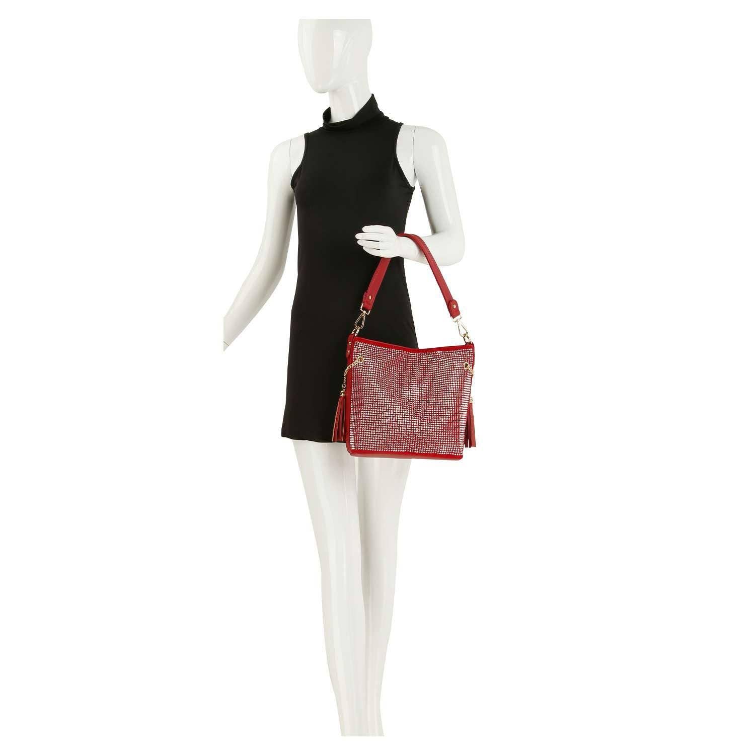 Handbag Express - Wholesale Shoulder Bag - Women's - Sparkling Rhinestone Hobo Handbag15