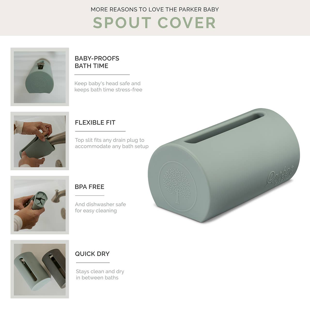 Parker Baby Co. – wholesale Badkarskrok - Barn och baby – Silikonpipöverdrag18