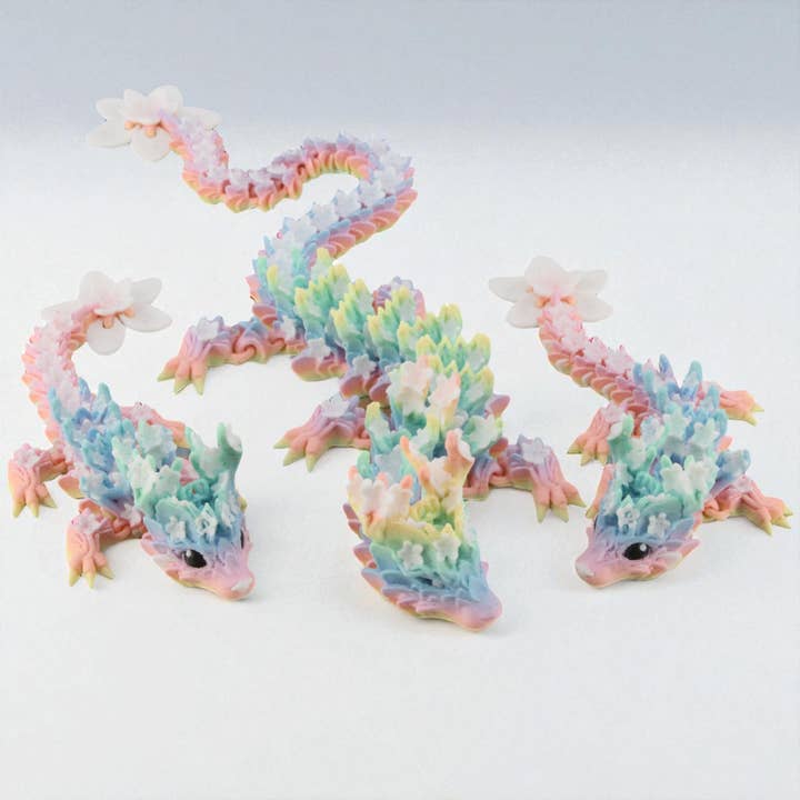 PowerTRC 3D Print - Wholesale Fidget Toy - Kids - 3D Printed Rainbow Blossom Dragon, 3D Printed Dragon4