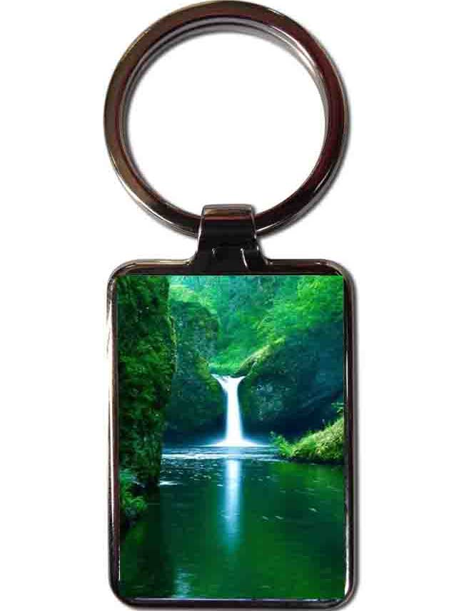 Porte-clés en acier Cascade de montagne pour la vente par DB GROUP SRL