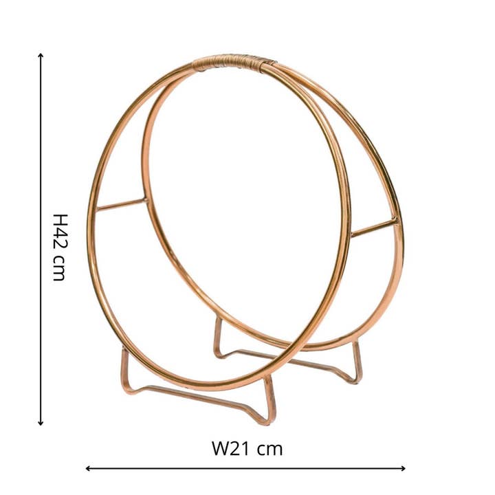 Ivyline International - Wholesale Fire Pit - Contemporary Round Log Holder, Copper Finish5