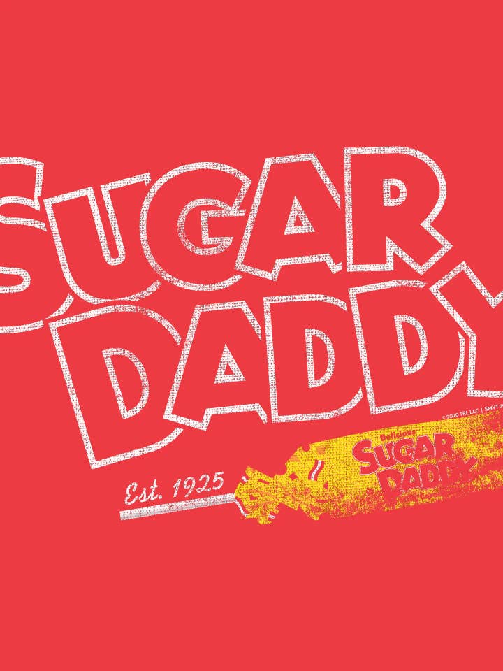Grandpa Joe's Candy Shop - Wholesale Screen Printed T-Shirt - Unisex - Sugar Daddy Who's Your Daddy? Vintage Candy T-Shirt Tee