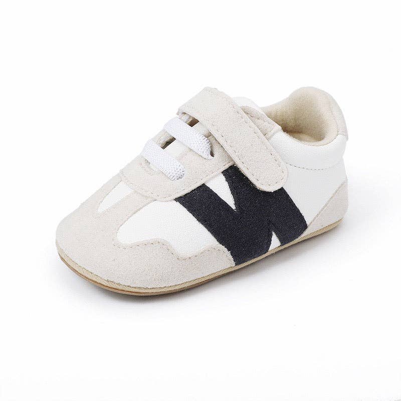 Kids Charm Online - Wholesale Crib Shoes - Baby - Cream N baby shoes w/ Velcro for easy on & off. YSA0513