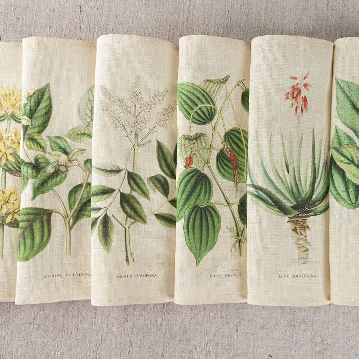 Suisse Maison de Lin - Wholesale Dinner & Cloth Napkin - Apothecary Botanica Natural Linen Napkins (Set of 6)
