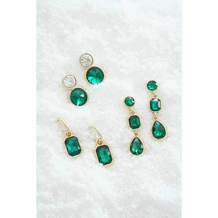 Canvas Style – Brincos de argola por atacado – Brincos Pendentes Effie com Pedras de Strass1