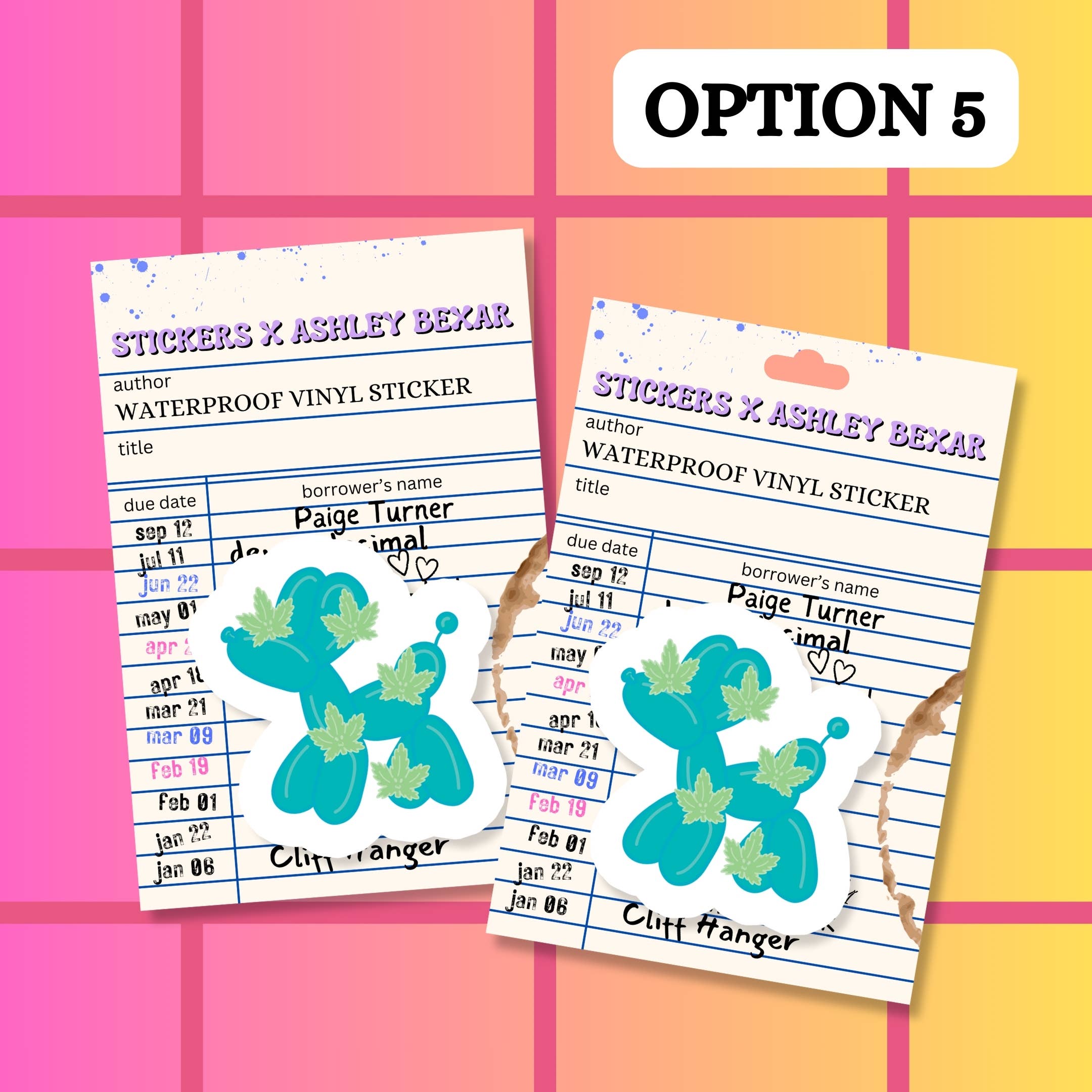 Stickers+ X Ashley Bexar - Wholesale Sticker - 420 Mary Jane Leaf Balloon Dog Waterproof Vinyl Sticker5