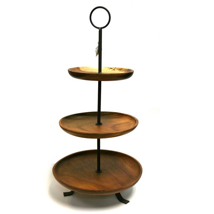 Acacia Round Tier plate for wholesale by Housewares & Tabletops by Contrast Inc.