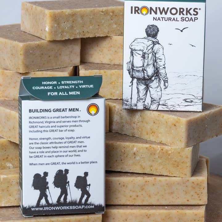 IRONWORKS Soap Company - Wholesale Bar Soap - Men's - The Hiking Man Soap – Pine, Basil & Jewelweed