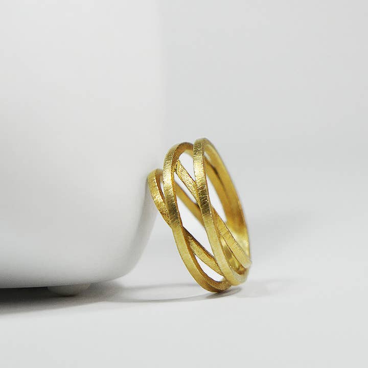 Anillo Plata Chapado En Oro Colección Atw (Rt590Xap) para venta al por mayor de Tass Joies España