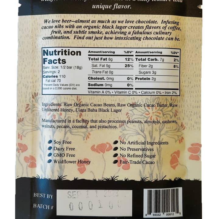 The Chocolate Conspiracy - Wholesale Chocolate Bar - Baba Black Lager Chocolate Bar