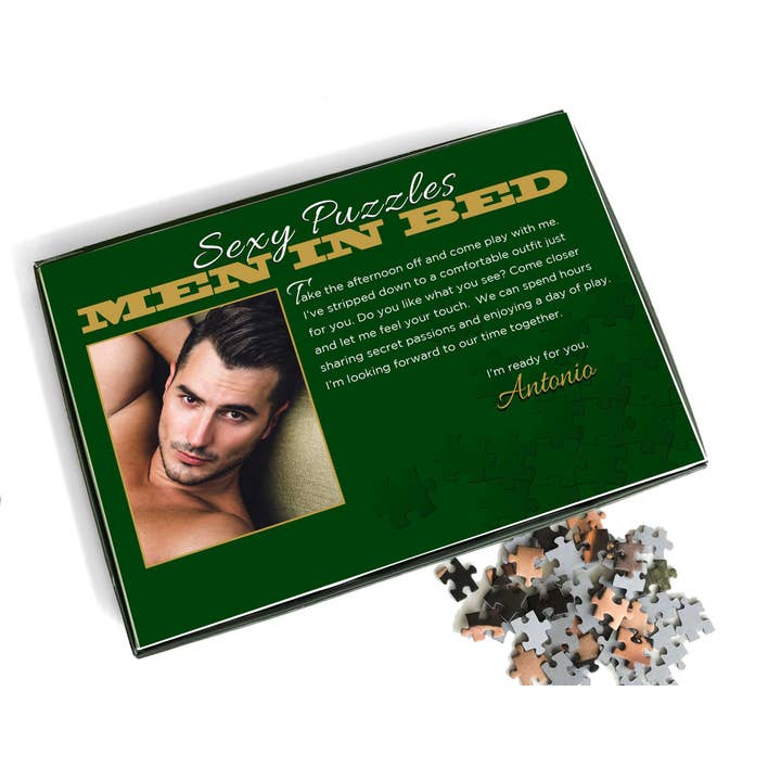 Little Genie Productions – Puzzle - Adulto por atacado – ***VENDA*** Puzzle Sexy Homens na Cama - António1