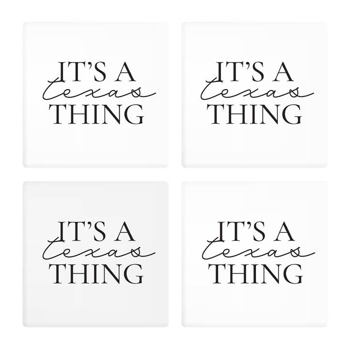 Modern Het Is Een Texas Ding | Absorberende Onderzetters | Set van 4 | Min 2 voor wholesale door Love Local