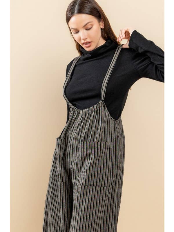 Oddi - Wholesale Jumpsuit - Women's - Wide Leg Stripe Suspender Jumpsuit2