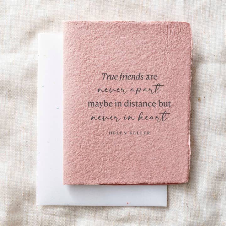 True Friends are Never Apart | Friendship Greeting Card for wholesale by Paper Baristas