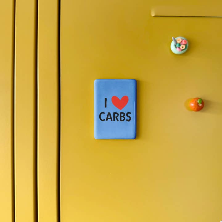 Blueberry I Love Carbs | Ceramic Magnet for wholesale on Faire3