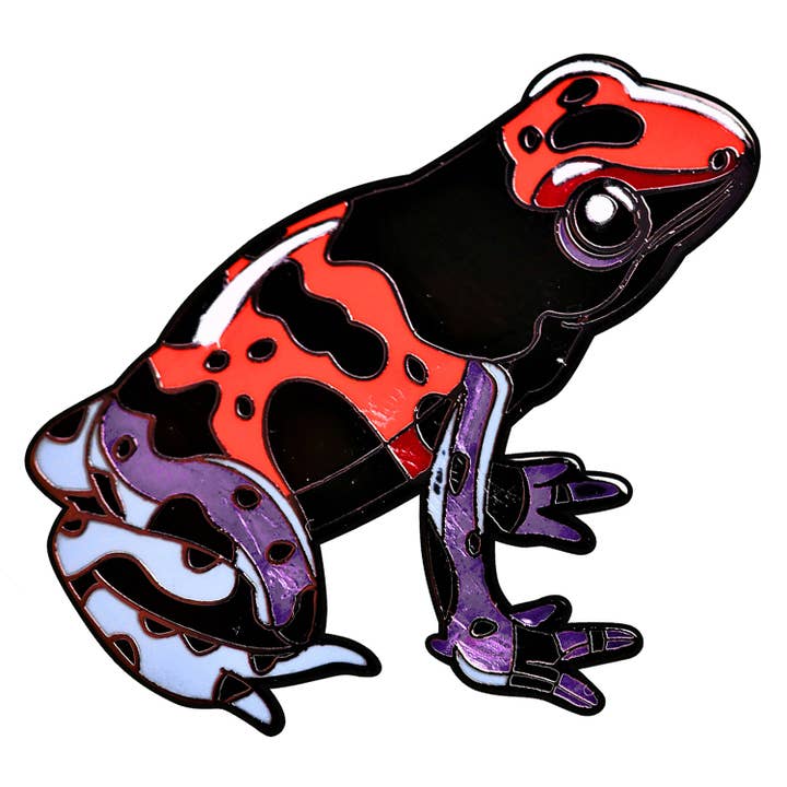 Red Dart Frog Realistic Pin for wholesale by Little Critterz
