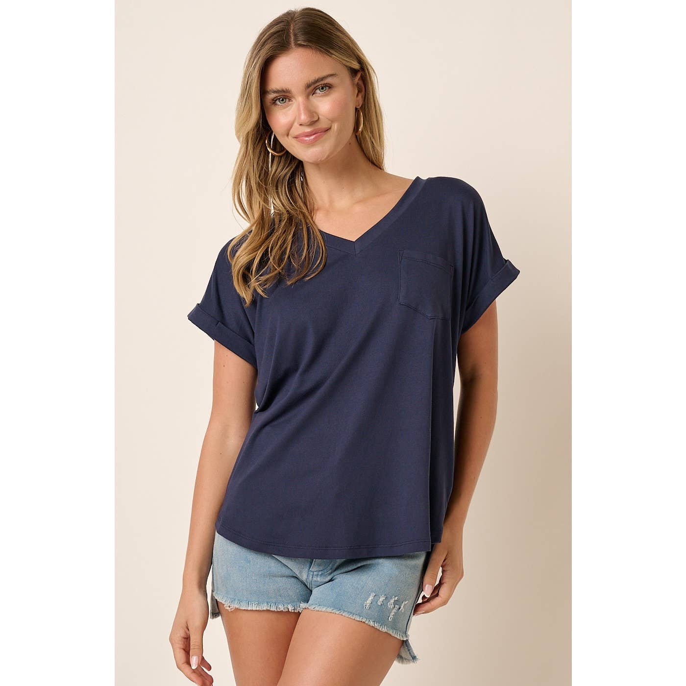 mittoshop – Engroshandel Strikket top - Dame – T9153 - DTY V-HALS MED 1 LOMMEDETALJE DOLMAN STRIKKET TOP7