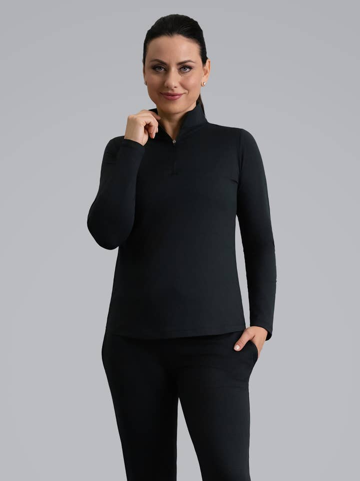 IBKomfortable Long Sleeve Mock Neck Top for wholesale by IBKÜL