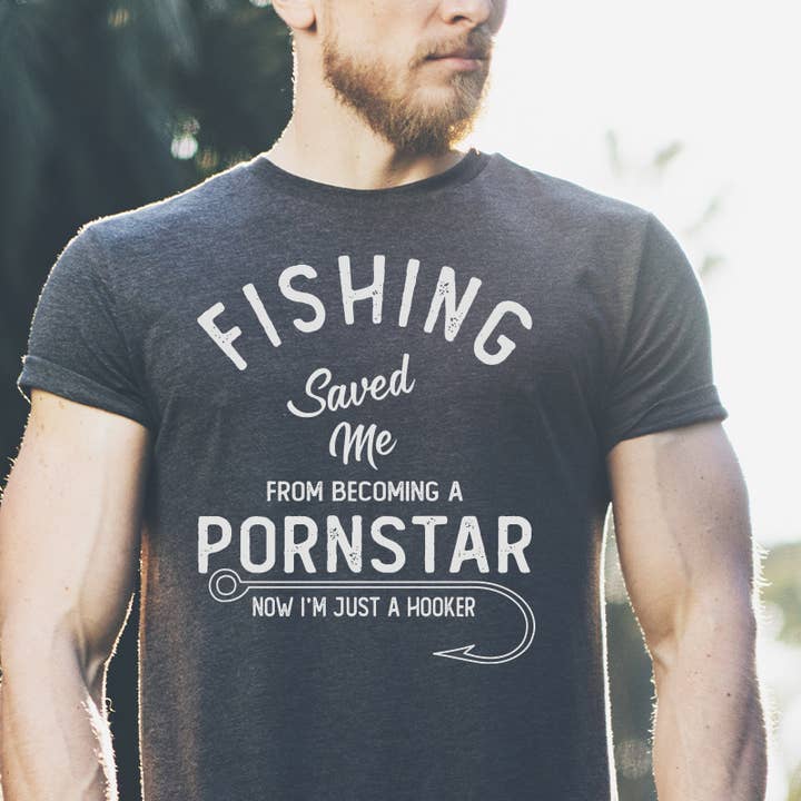 PB-1948. Fishing Saved Me Graphic Tee for wholesale by Polar bee