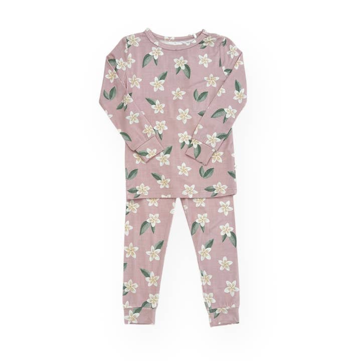 Bamboo Two Piece Toddler Set | Plumeria for wholesale by Emi Lei