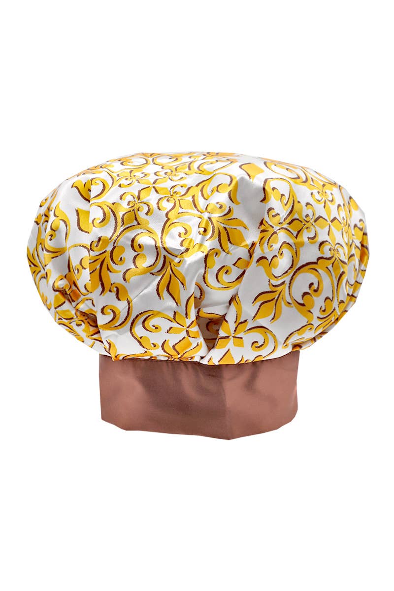 PINEAPPLE Beauty - Wholesale Sleep Cap / Bonnet - Women's - CALA 66043 Adjustable Tie Silky Satin Bonnet Yellow - 6pcs 3