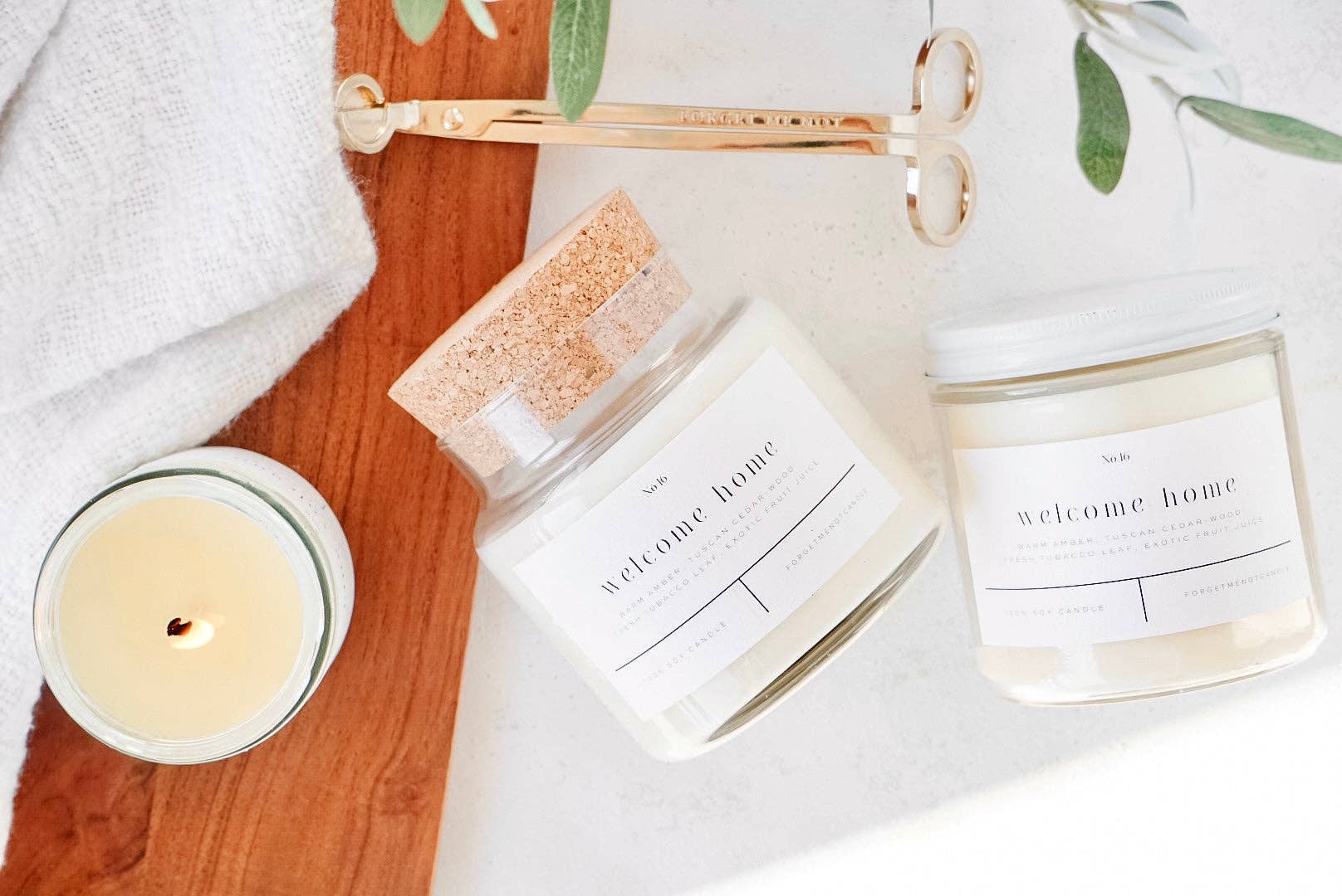 Forget Me Not Candle - Wholesale Jar/filled candle - Welcome Home 22 oz Glass Candle – Sold as a Case Of 33