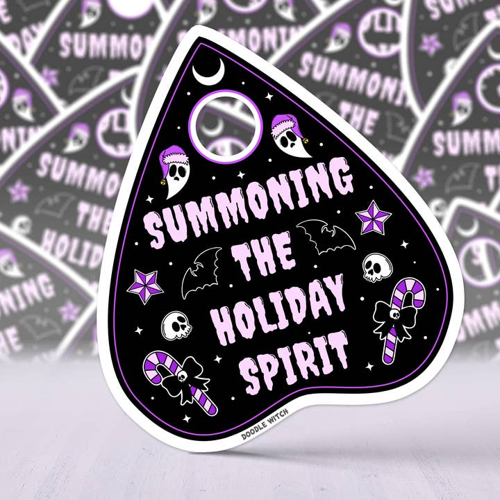 DoodleWitch - Wholesale Sticker - Summoning the holiday spirit, Christmas Sticker