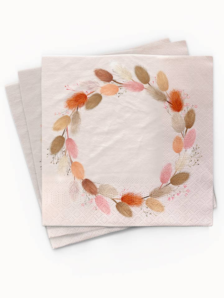 Servett - Torkad Blomsterkrans för wholesale av chic.mic