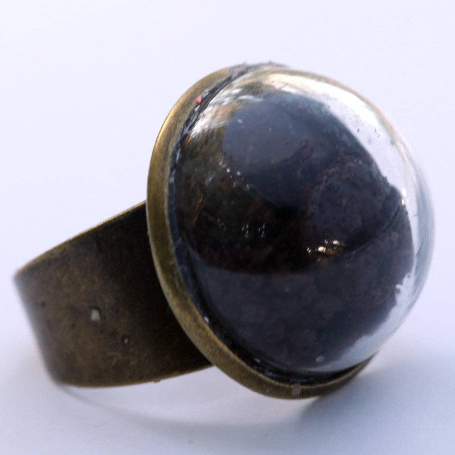 Amy Pfaffman Jewelry - Wholesale Cocktail/Statement Ring - Large glass dome ring with cake sprinkles0