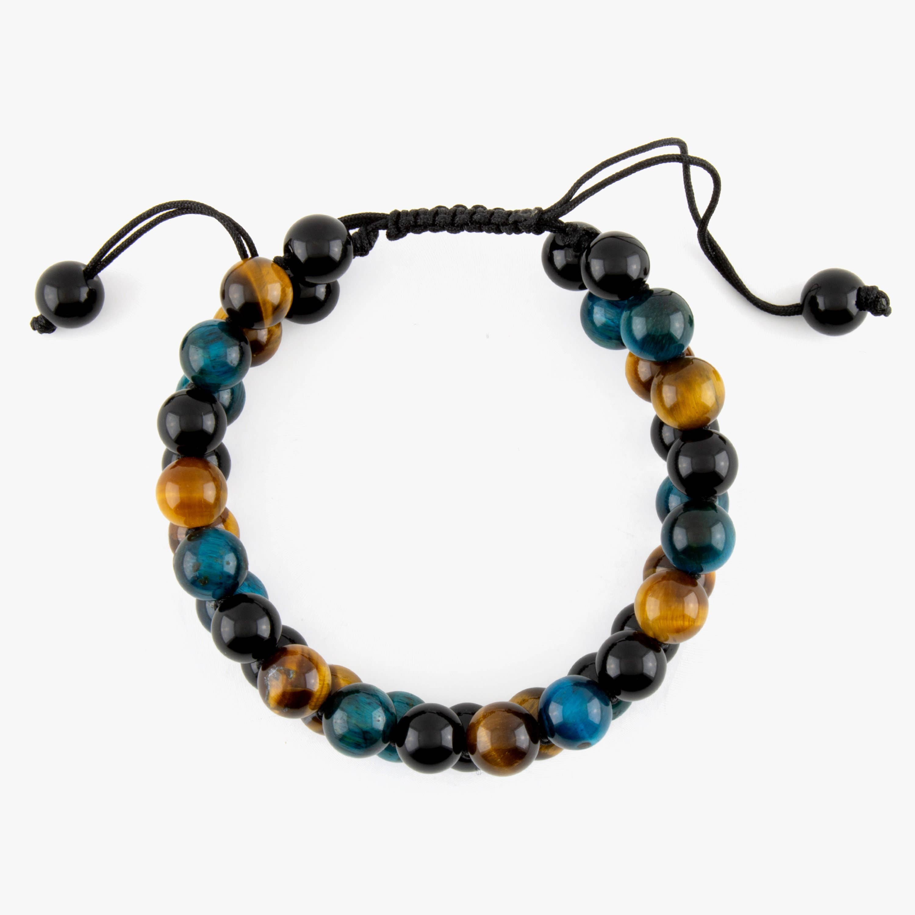 Mana Gallery – Engroshandel Perlearmbånd – Dobbeltlags blåt tigerøje, brunt tigerøje5