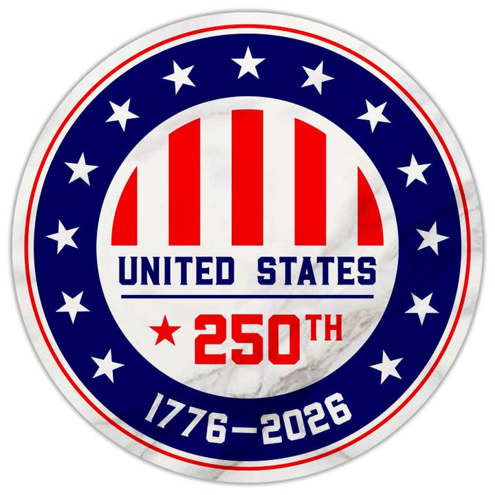États-Unis 250 - Dessous de verre en marbre - G-CST26-1-0003 pour la vente par GiftWorksPlus