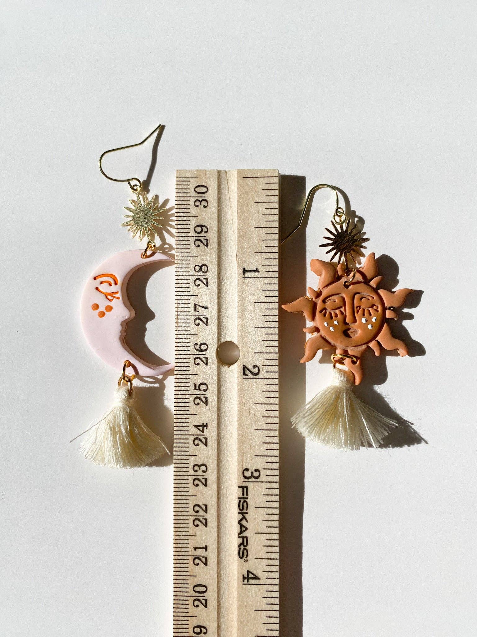 Blush and Bash Studio - Vente Boucles d'oreilles pendantes - Boucles d'oreilles Boho Sun and Moon2