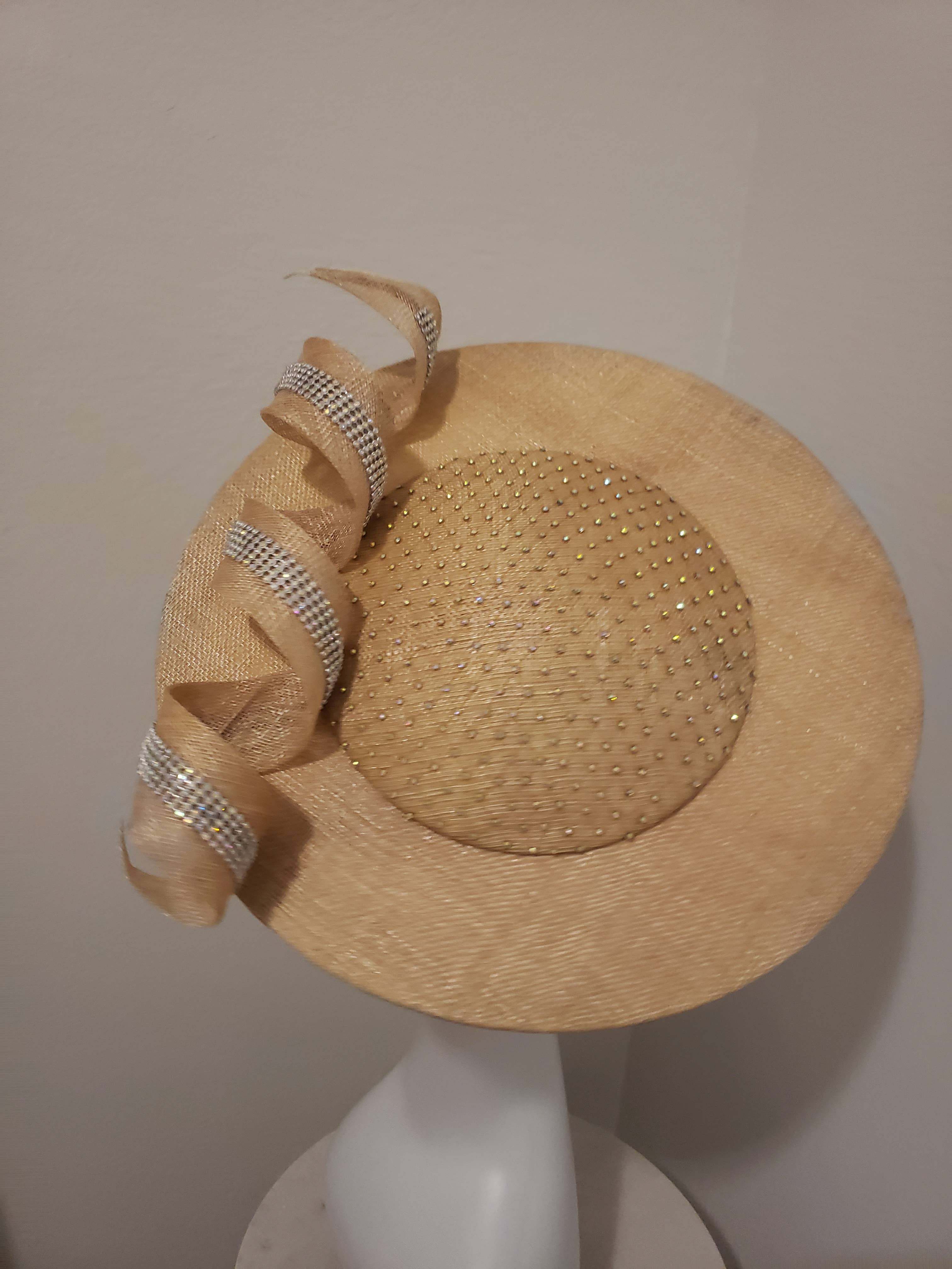 Rehoboth Hats - Wholesale Fascinator Hat - Women's - Spiral Elegance Sinamay Fascinator1