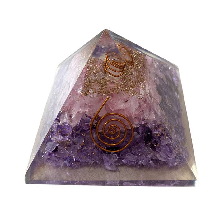 VIE - Wholesale Spiritual Stone/Crystal - Orgone Reiki Healing Pyramid - Energy Cleansing, 7.5cm7