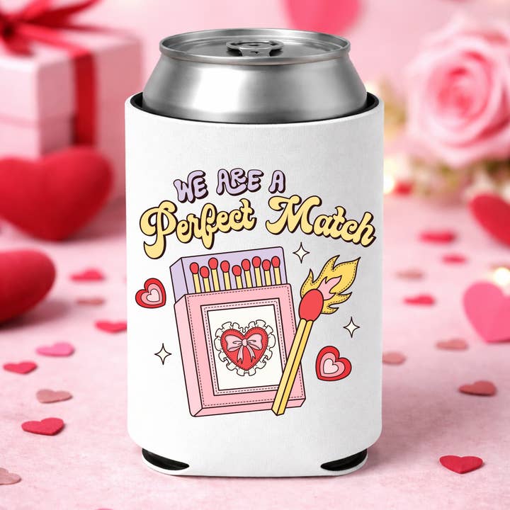 Valentine's Day Koozie Retro Valentine Koozie for wholesale by RusticPrintStudio