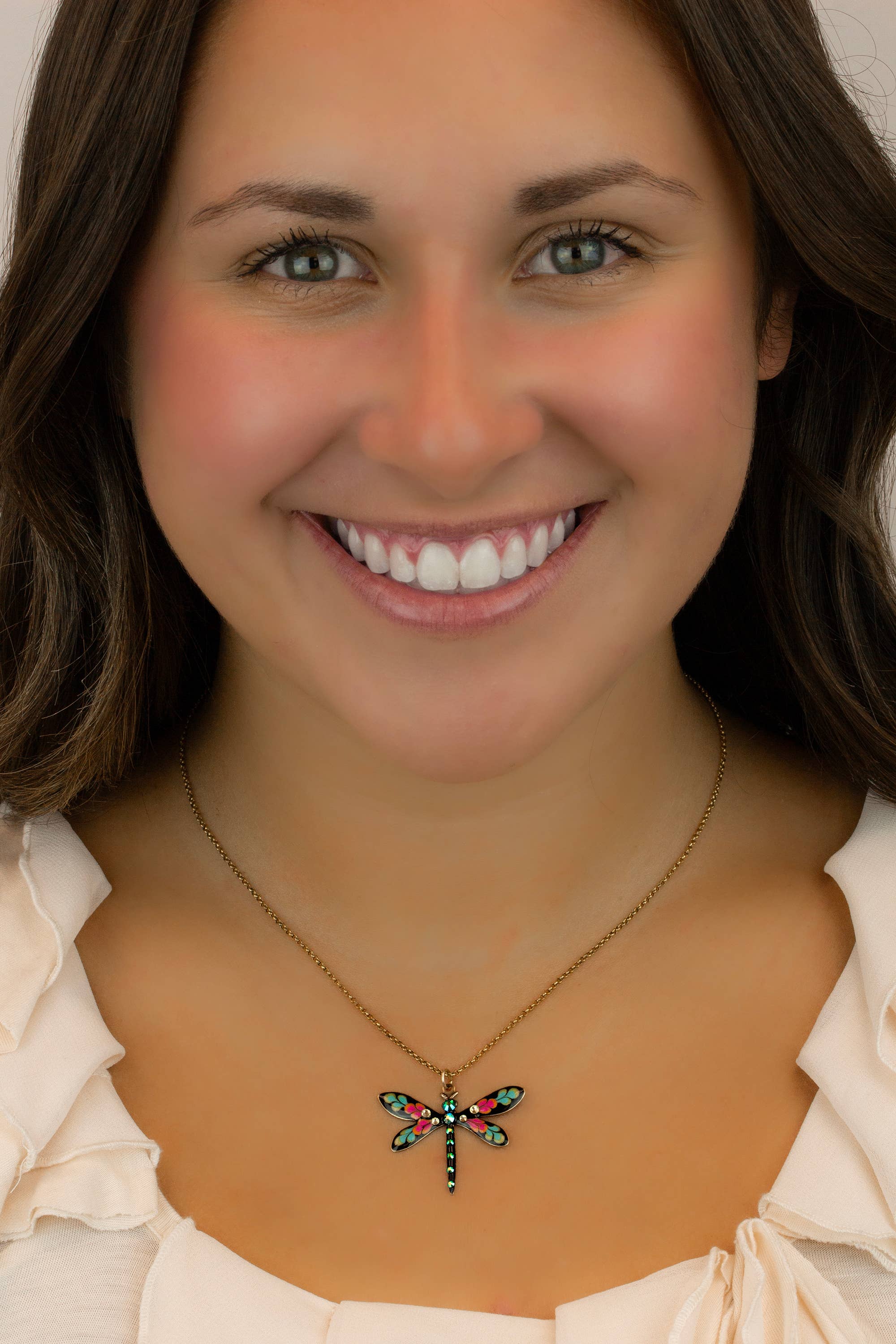 Anne Koplik Designs, Inc. - Wholesale Pendant/Charm Necklace - Kahala Rose Jill's Garden Crystal Dragonfly Necklace1