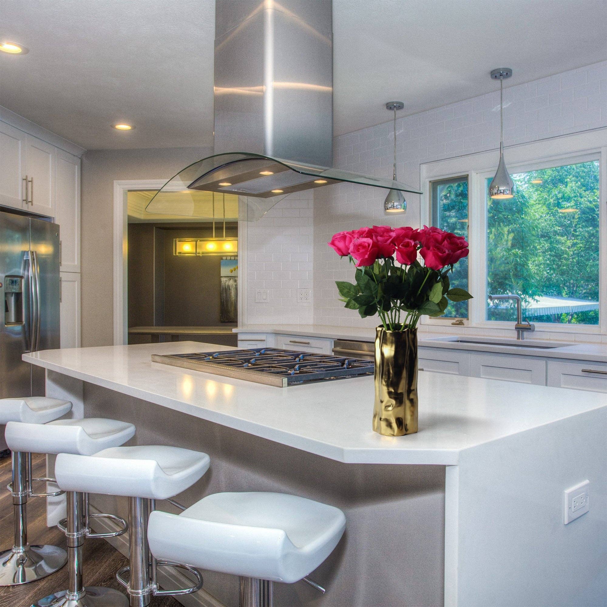 Grand Verde - Wholesale Artificial Flowers - Roses Real-Touch Artificial Flowers 22” Long Stems, 12pcs20