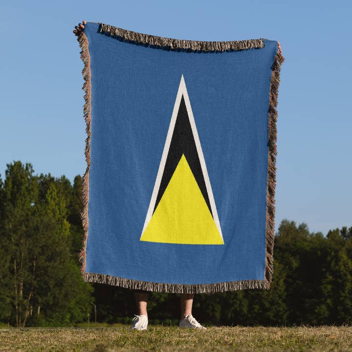 3dRose - Wholesale Throw Blanket - 3dRose, St Lucia Flag, Blanket1